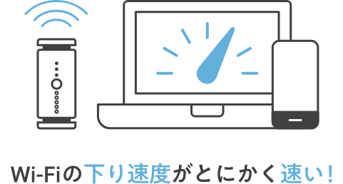 Wi-Fiの下り速度がとにかく速い!